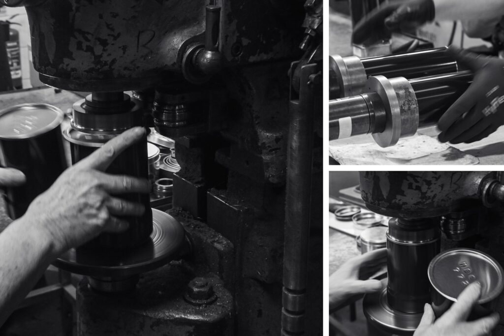 3GE_2696 Sure-Can tin manufacturing - black and white photos